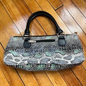 Y2K Shoulder Bag Women's Vintage Snakeskin Disco Rave